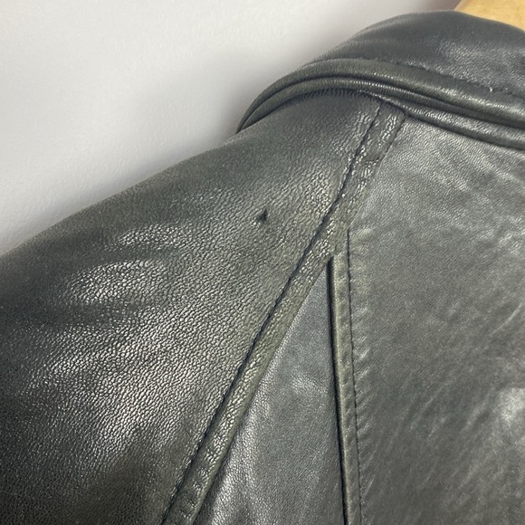 Vintage Gallery Full Leather Jacket Zip front size large - Picture 10 of 15